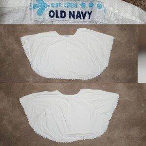 Old Navy Kids White Fan Ponch Top Sz SM 6/7